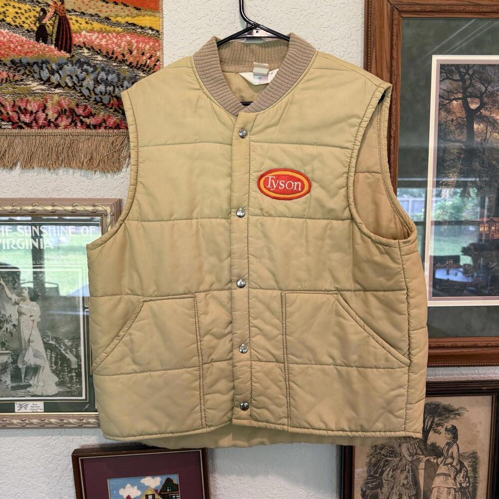 Vintage 70s Tyson Chicken RARE Promo Vest Size Large